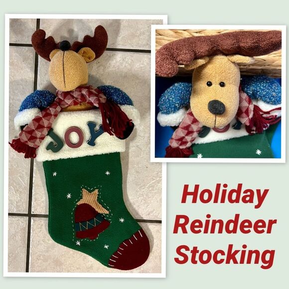 Holiday Reindeer Stocking - Picture 1 of 1